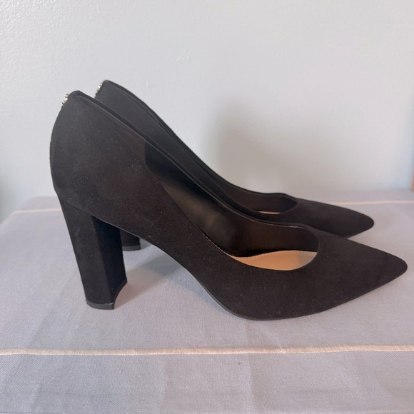 NWOT Circus by Sam Edelman Black Suede Size 8 Block Heels - Picture 2 of 7